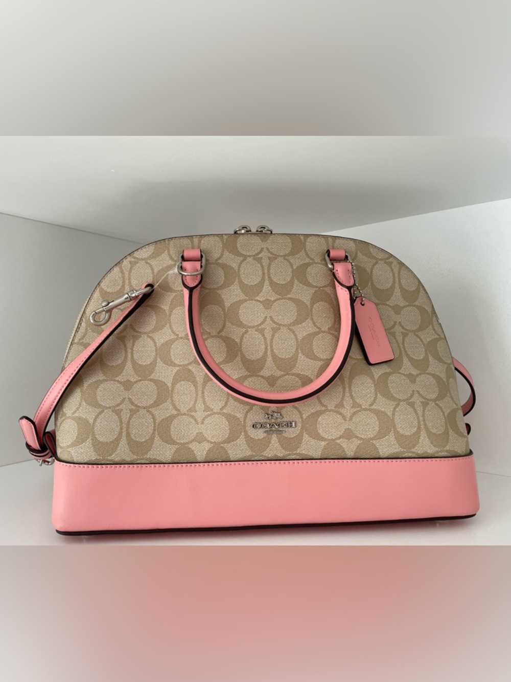 NWT Coach Sierra Satchel Signature Canvas Bag